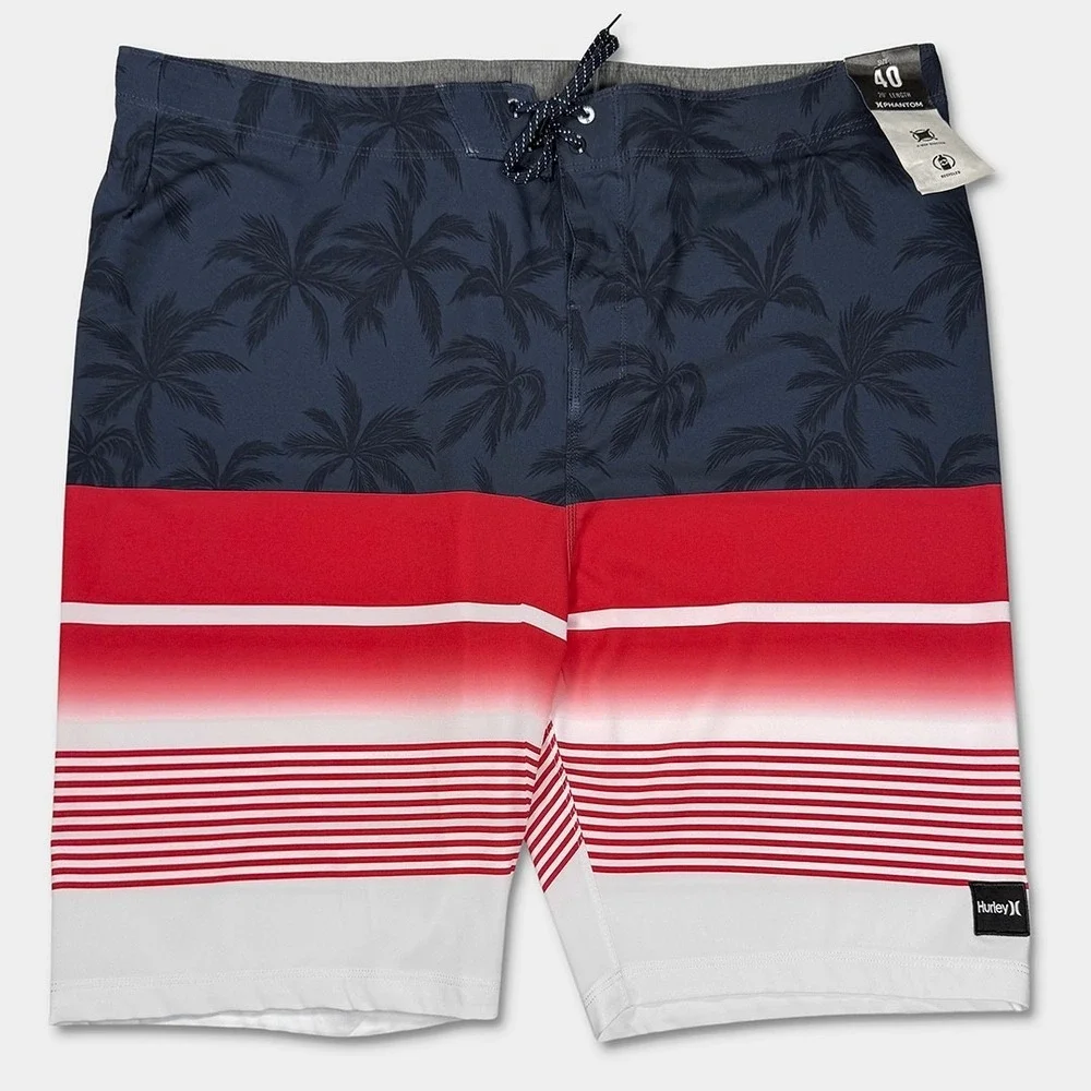 Hurley Phantom Weekender Board Shorts - NWT Mens 40 Blue / Red - #49595-K6